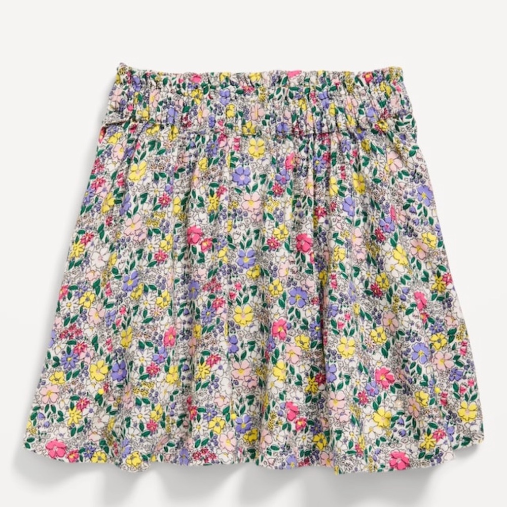🧡15 for $20🧡 Old Navy Little Girl White Mix colored Flower Skirt| 18-24 months
